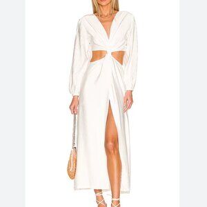 PEIXOTO Serena Dress in Patched White size medium